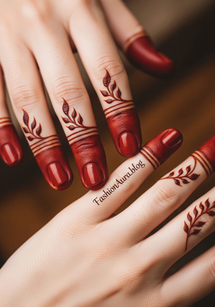 Simple Henna for Fingers – Minimal, Easy & Aesthetic Finger Henna Designs 3 Simple Henna for Fingers – Minimal, Easy & Aesthetic Finger Henna Designs