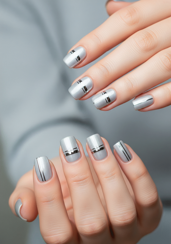 Short New Year Nails That Still Look Party Ready