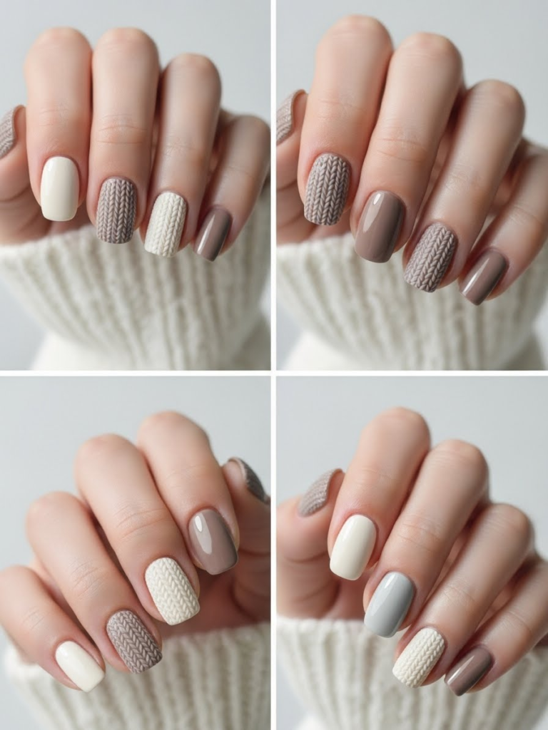 Cozy January Nail Designs Inspired by Winter Textures 3 Cozy January Nail Designs Inspired by Winter Textures