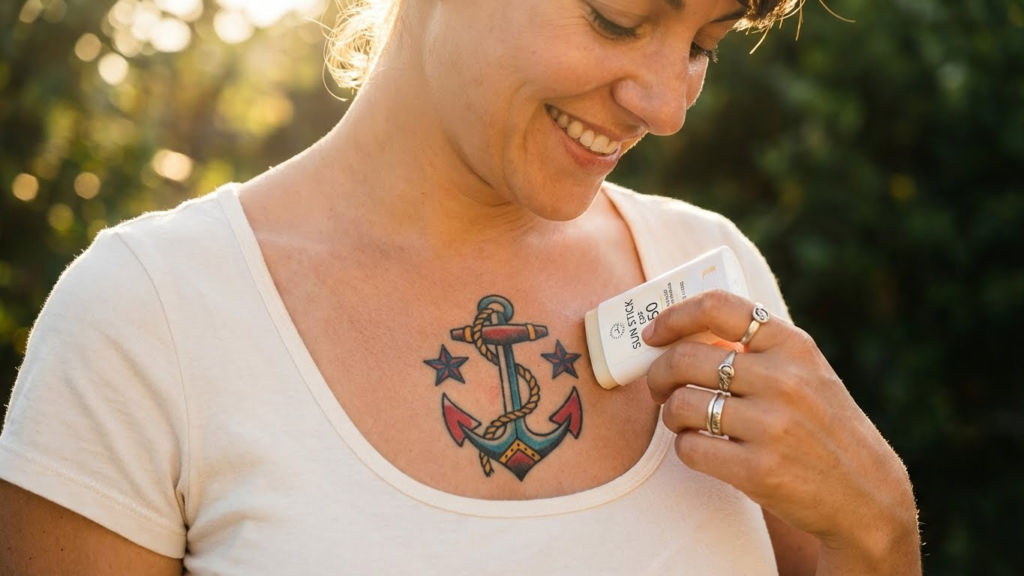 7 Powerful American Traditional Sternum Tattoos for Women Seeking Bold Symmetry