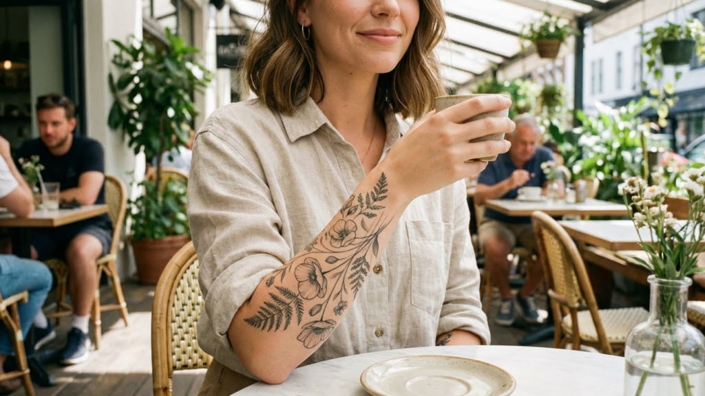 7 Delicate Black & White Feminine Sleeve Concepts: From Minimalist Ink to Bold Statements 5 7 Delicate Black & White Feminine Sleeve Concepts: From Minimalist Ink to Bold Statements