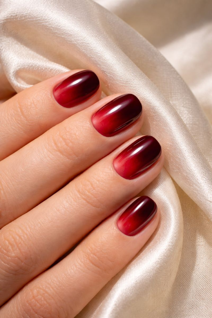 10 Stunning Dark Cherry Red Nails Design Short Styles That Are Pure Luxury