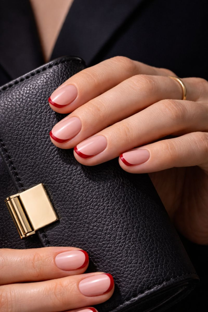 7 Reasons Why Short Square Red French Tip Nails Are Replacing The Classic White Manicure 3 7 Reasons Why Short Square Red French Tip Nails Are Replacing The Classic White Manicure