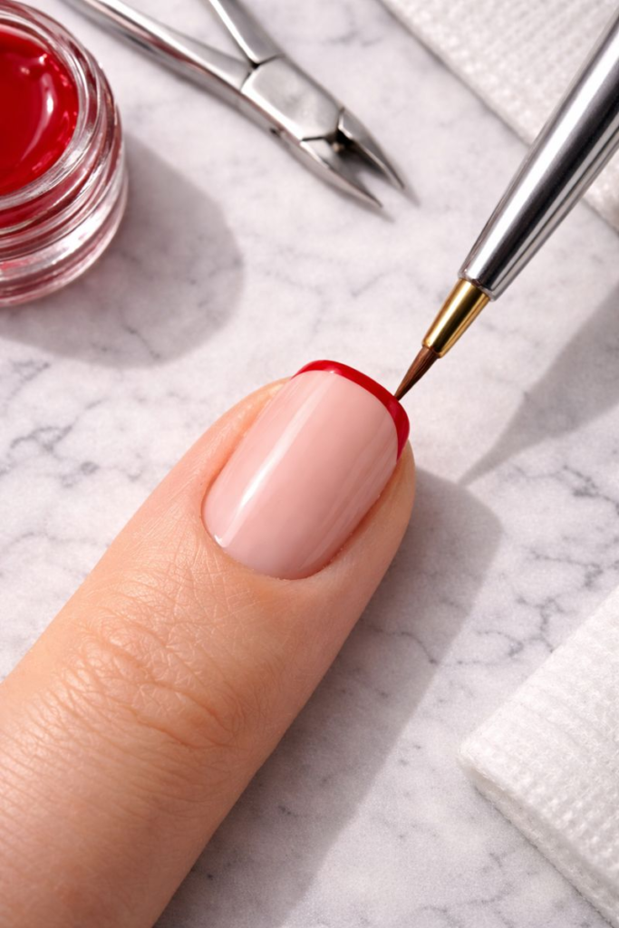 7 Chic Ways to Wear Short Square Red French Tip Nails for Maximum Festive Vibe
