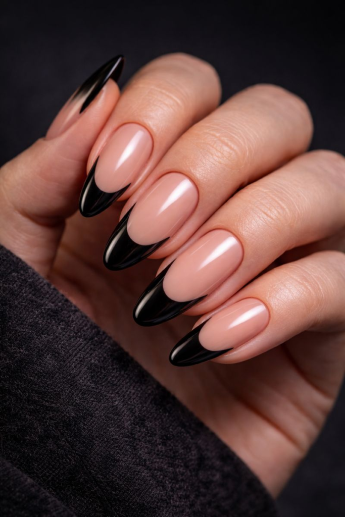7 Ways to Master Edgy Black French Tips: Swapping Classic White for High Contrast Glam