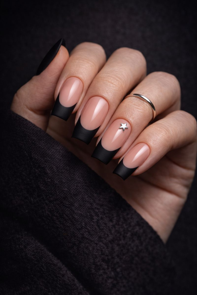 7 Ways to Master Edgy Black French Tips: Swapping Classic White for High Contrast Glam