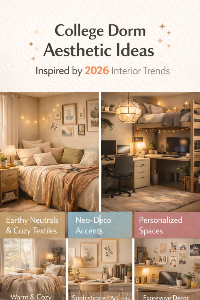 College Dorm Aesthetic Ideas Inspired by 2026 Interior Trends