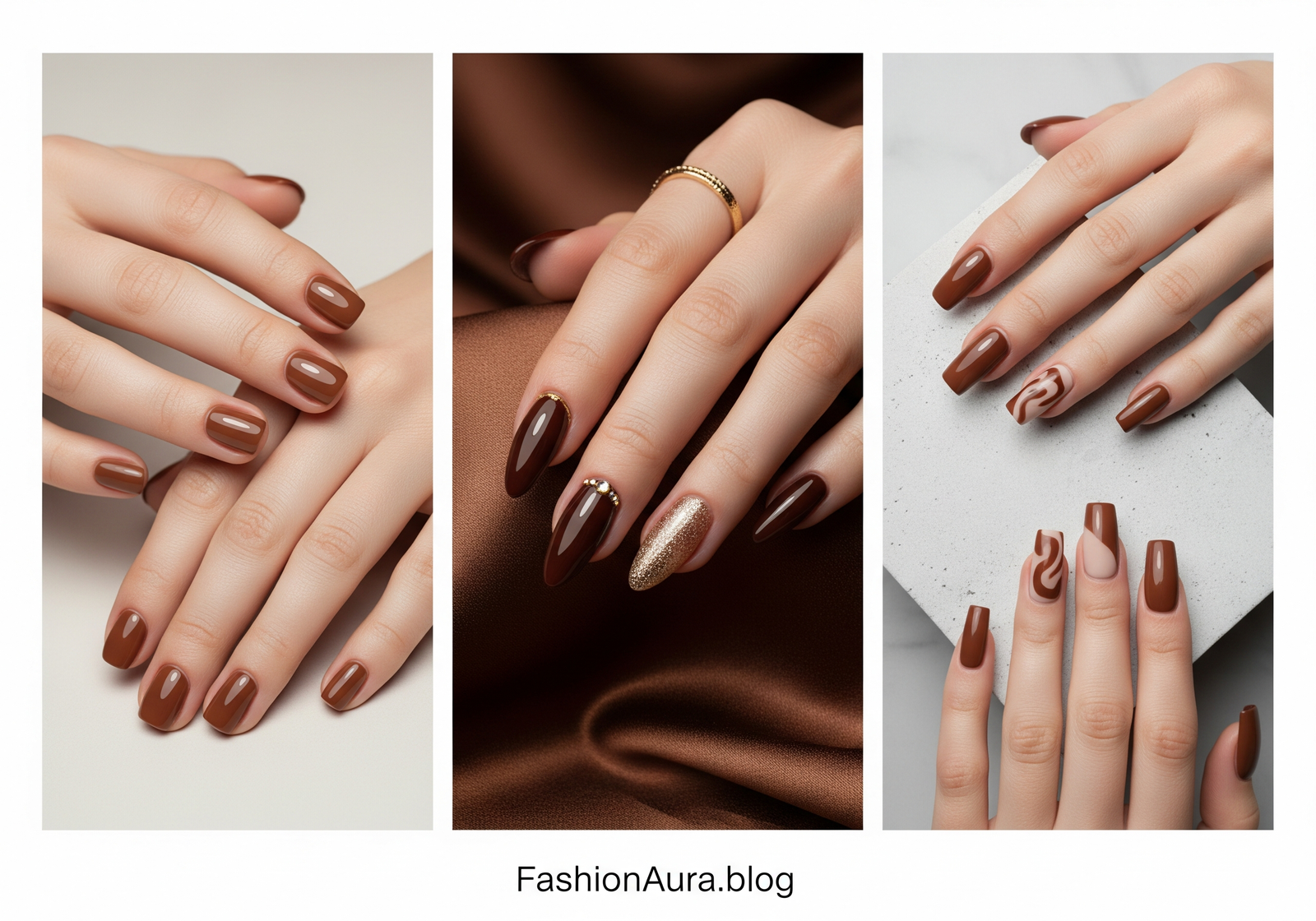 Brown Nail Ideas for Every Style — Minimal, Glam, and Modern