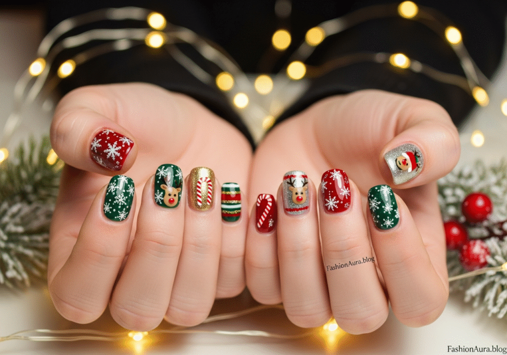 Short Christmas Nail Designs That Look Cute, Festive & Effortlessly Stylish 11 Short Christmas Nail Designs That Look Cute, Festive & Effortlessly Stylish
