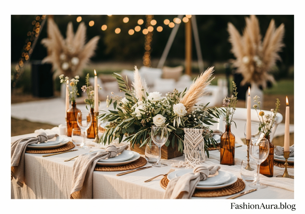 Boho Modern Wedding Decor Guide - Soft, Natural & Effortlessly Aesthetic