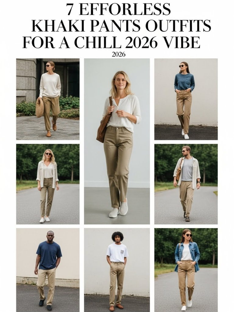 7 Effortless Khaki Pants Outfits for a Chill 2026 Vibe