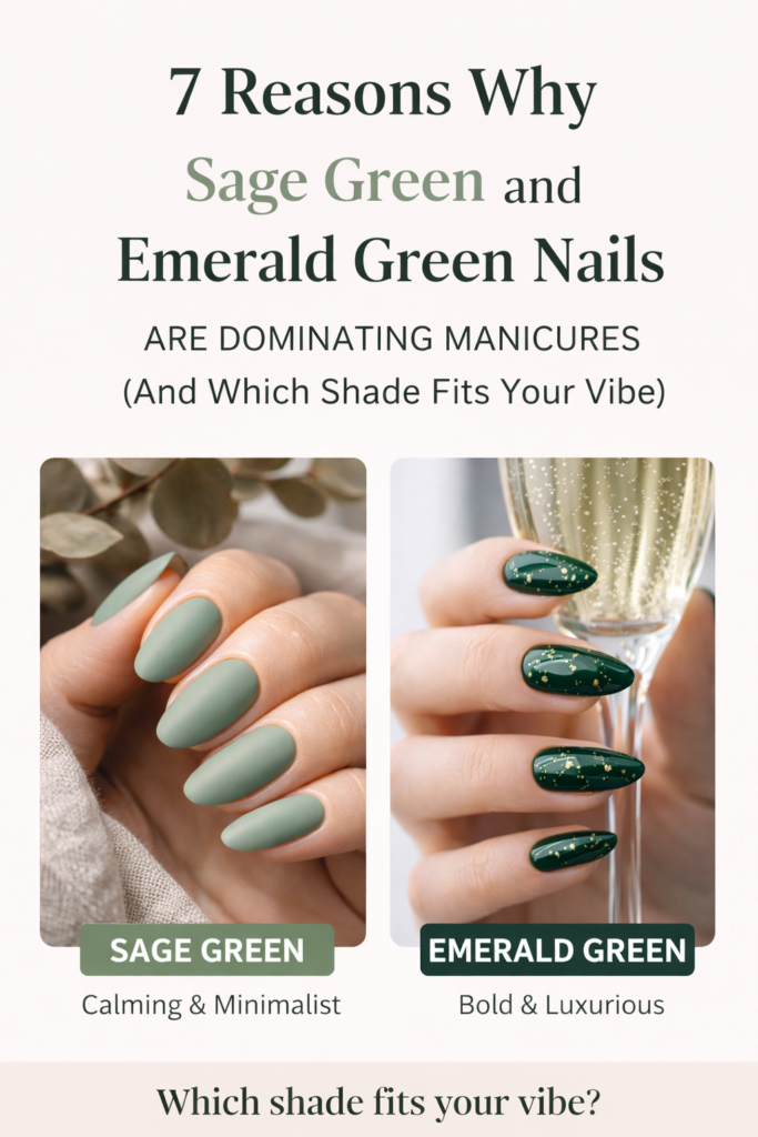 7 Reasons Why Sage Green and Emerald Green Nails Are Dominating Manicures (And Which Shade Fits Your Vibe)