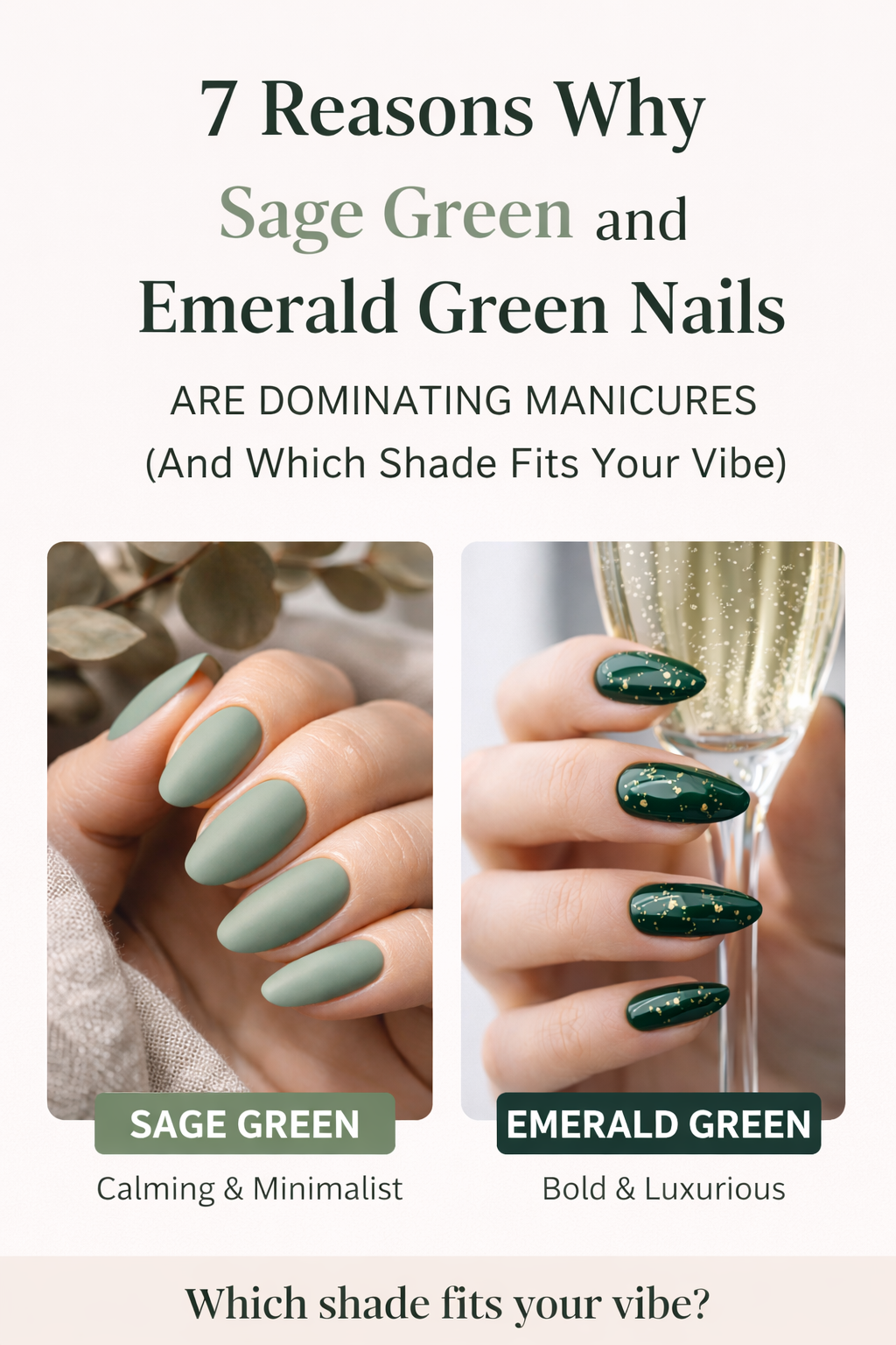 7 Reasons Why Sage Green and Emerald Green Nails Are Dominating Manicures (And Which Shade Fits Your Vibe) 1 7 Reasons Why Sage Green and Emerald Green Nails Are Dominating Manicures (And Which Shade Fits Your Vibe)