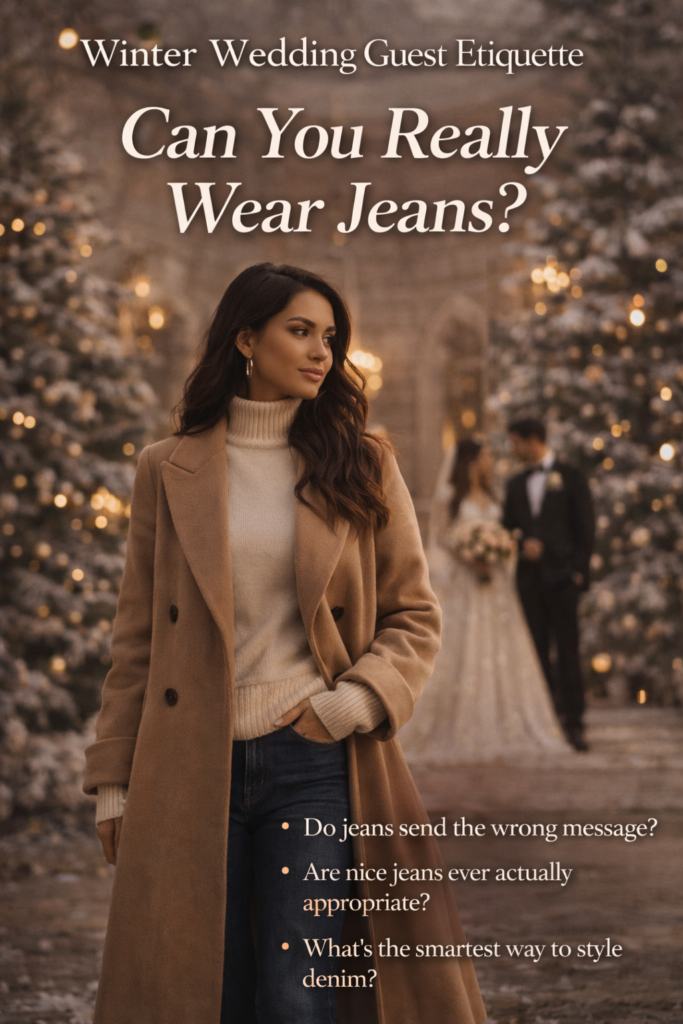 Winter Wedding Guest Etiquette: Can You Really Wear Jeans?
