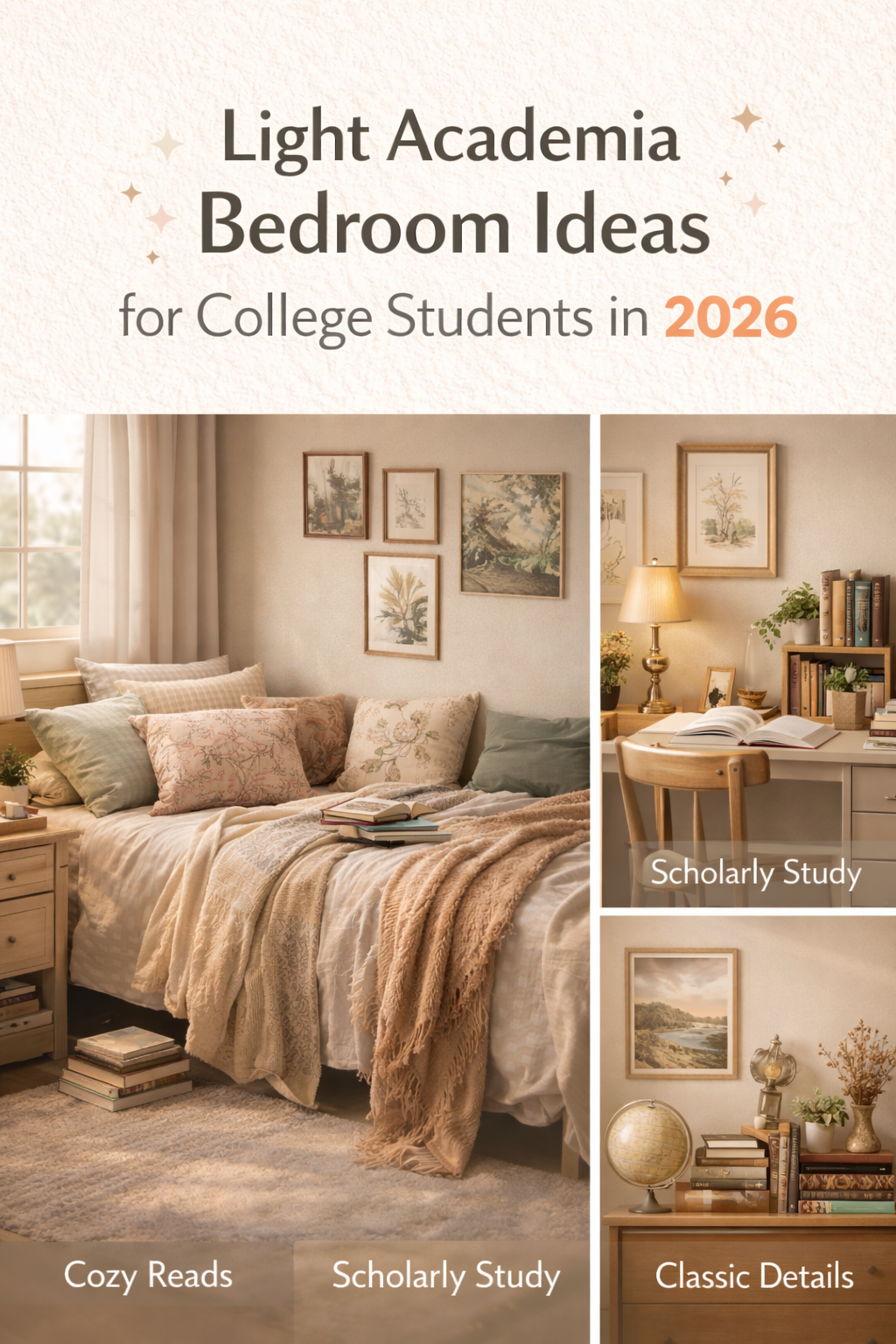 Light Academia Bedroom Ideas for College Students in 2026