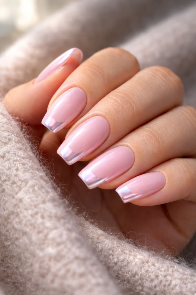 7 Ways to Master the Light Pink Chrome French Tip Trend: Modern, Classy & Trendy Looks 5 7 Ways to Master the Light Pink Chrome French Tip Trend: Modern, Classy & Trendy Looks