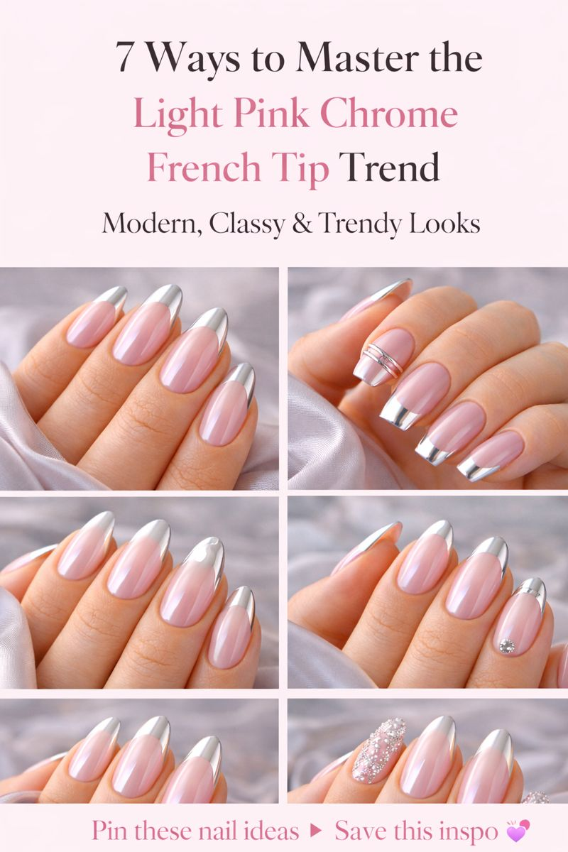 7 Ways to Master the Light Pink Chrome French Tip Trend: Modern, Classy & Trendy Looks