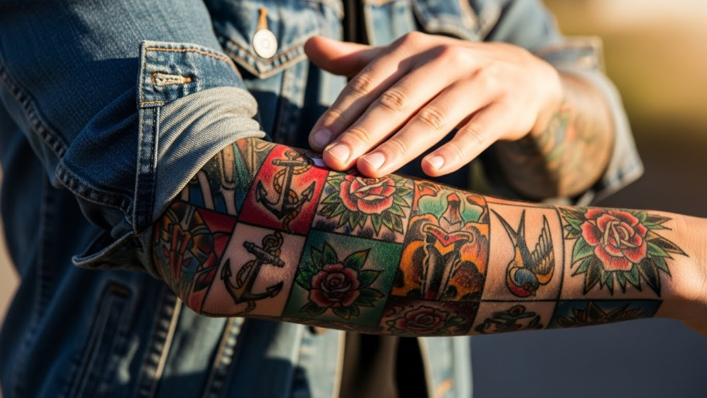 Patchwork Perfection: 5 Steps to Designing an Iconic American Traditional Tattoo Sleeve