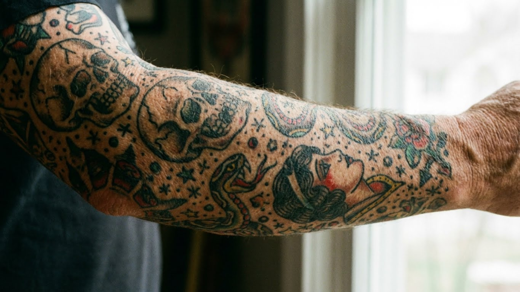 Masculine Patchwork: 5 Timeless Motifs in American Traditional Tattoos for Men