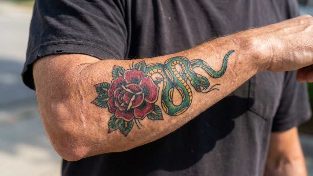 Masculine Patchwork: 5 Timeless Motifs in American Traditional Tattoos for Men