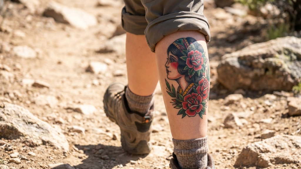 7 Expert Secrets to Designing the Perfect American Traditional Leg Tattoo for a Feminine Aesthetic 4 7 Expert Secrets to Designing the Perfect American Traditional Leg Tattoo for a Feminine Aesthetic