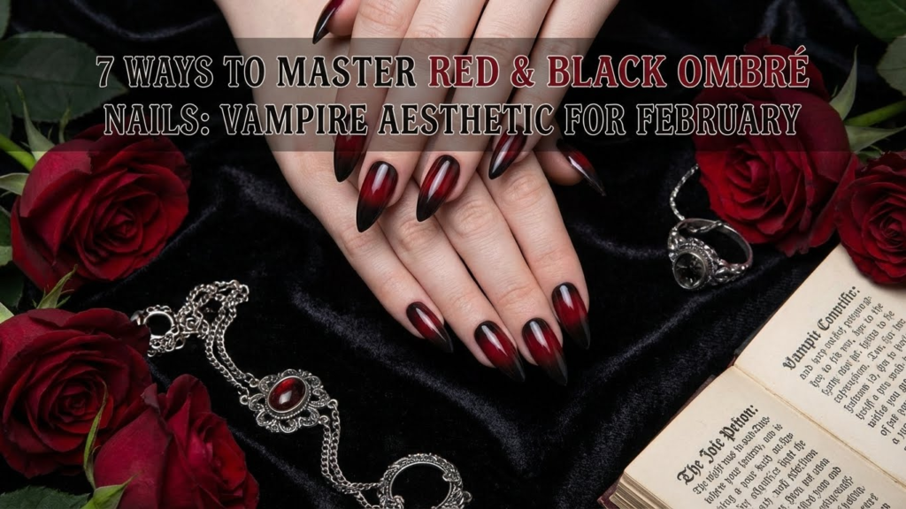 7 Ways to Master Red & Black Ombré Nails: Vampire Aesthetic for February 2 7 Ways to Master Red & Black Ombré Nails: Vampire Aesthetic for February