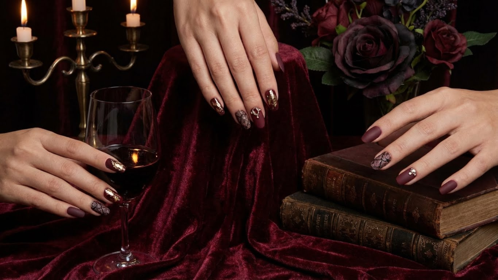9 Captivating Dark Romance Nail Ideas: Burgundy & Wine Red Inspo That Commands Attention