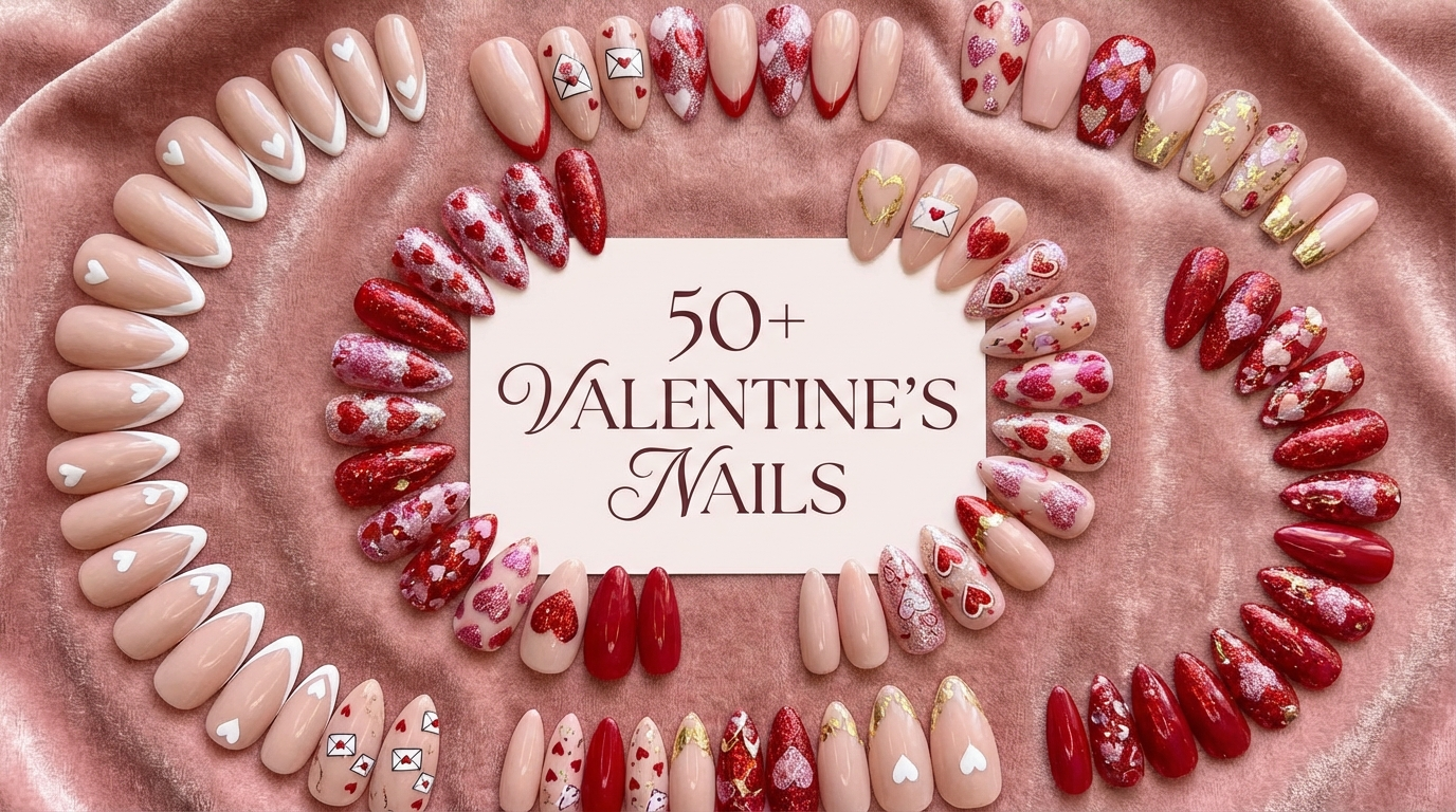 50+ Valentine’s Nail Designs to Obsess Over (From Minimalist to Bold)