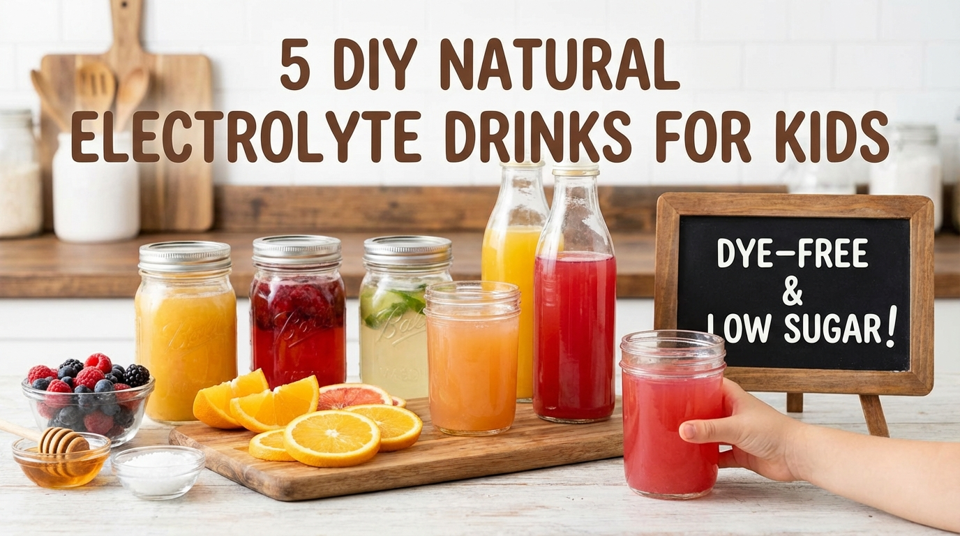 5 DIY Natural Electrolyte Drinks for Kids (Dye-Free & Low Sugar!)