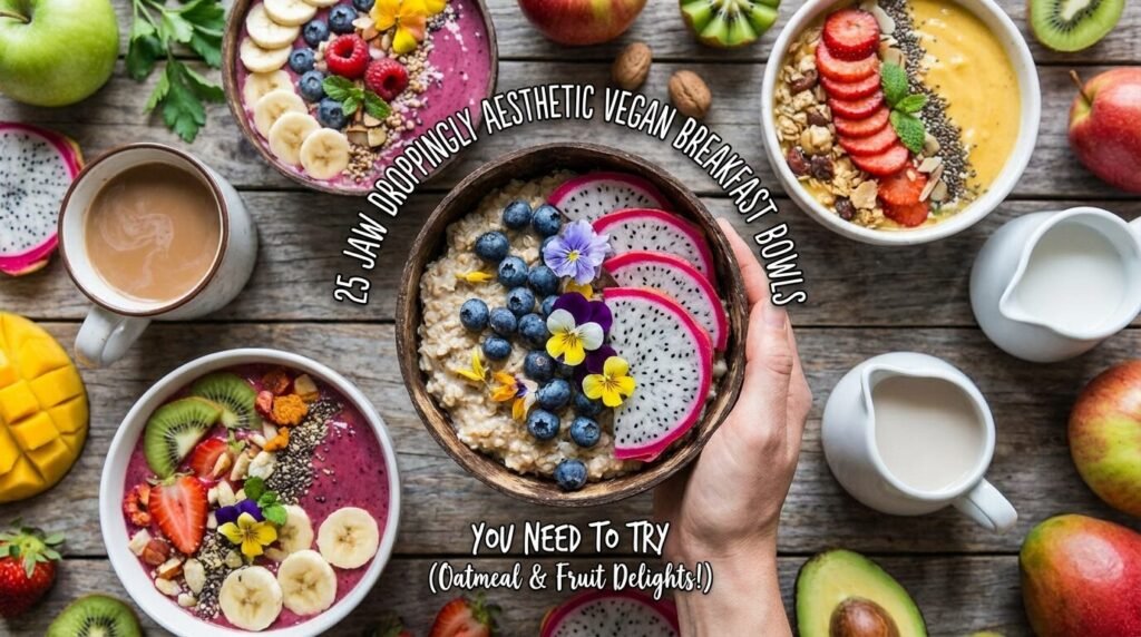25 Jaw Droppingly Aesthetic Vegan Breakfast Bowls You NEED to Try (Oatmeal & Fruit Delights!)