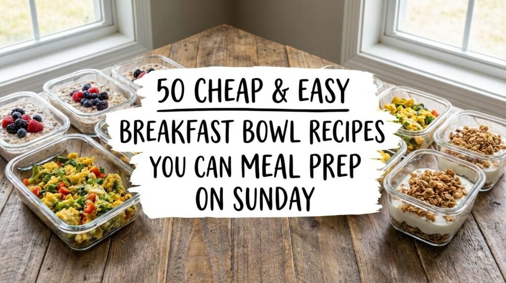 50 Cheap & Easy Breakfast Bowl Recipes You Can Meal Prep on Sunday