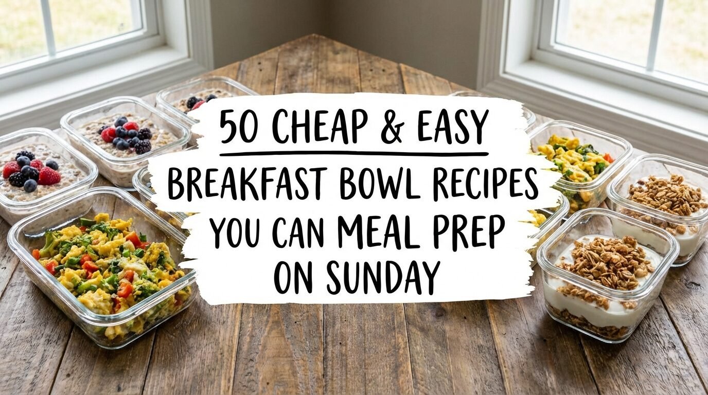 50 Cheap & Easy Breakfast Bowl Recipes You Can Meal Prep on Sunday