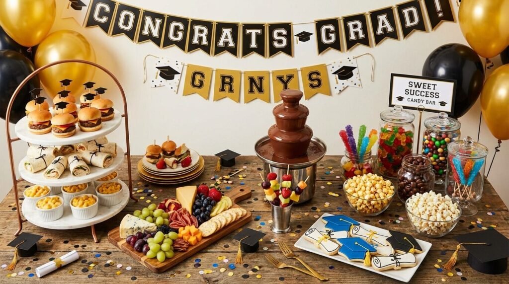 12 Irresistible Graduation Party Food & Candy Bar Ideas That Will Wow Your Guests! 2 12 Irresistible Graduation Party Food & Candy Bar Ideas That Will Wow Your Guests!