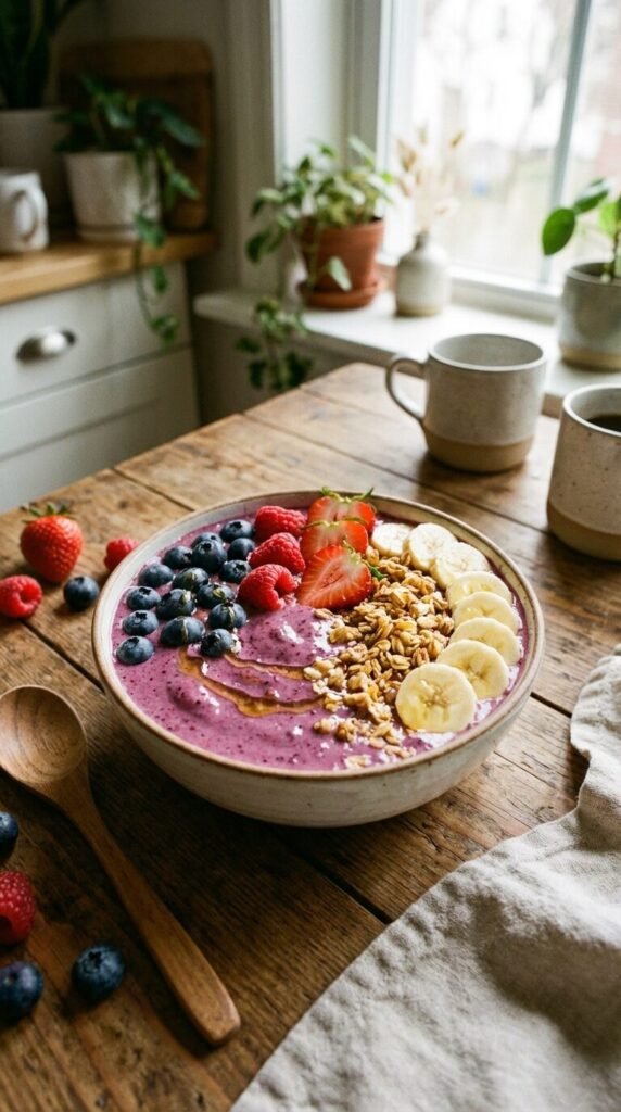 12 Healthy Smoothie Bowl Recipes That Actually Taste Like Dessert (Banana & Berry Edition) 2 12 Healthy Smoothie Bowl Recipes That Actually Taste Like Dessert (Banana & Berry Edition)