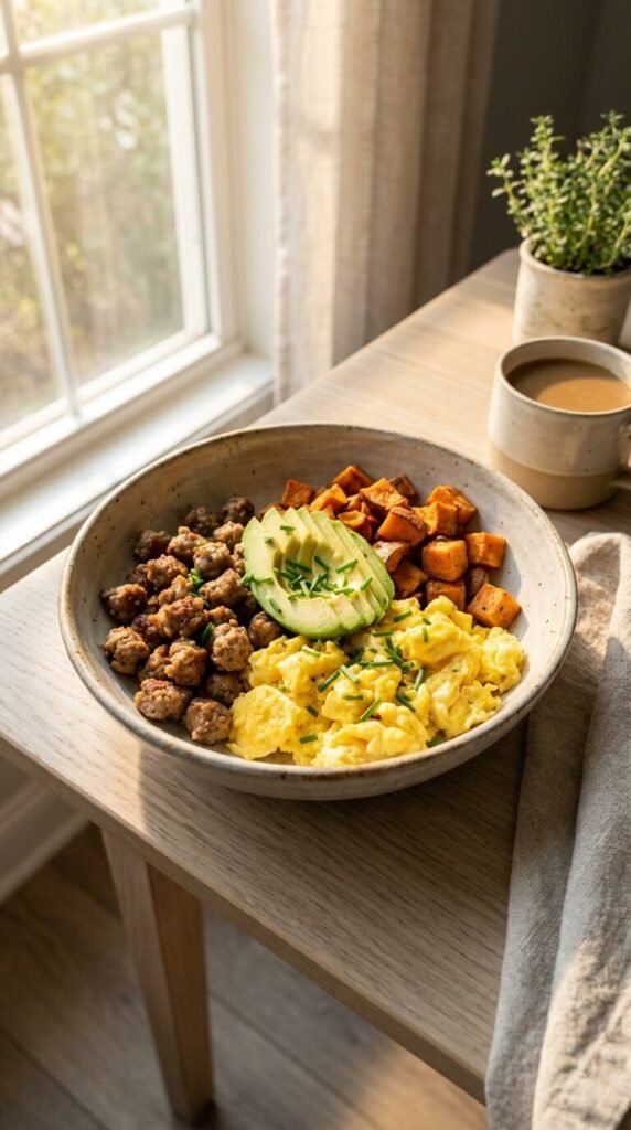 21 High Protein Breakfast Bowl Recipes with Eggs & Sausage (That Keep You Full Until Lunch)