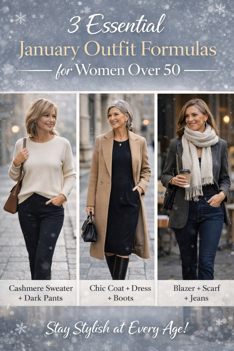 3 Essential January Outfit Formulas for Women Over 50