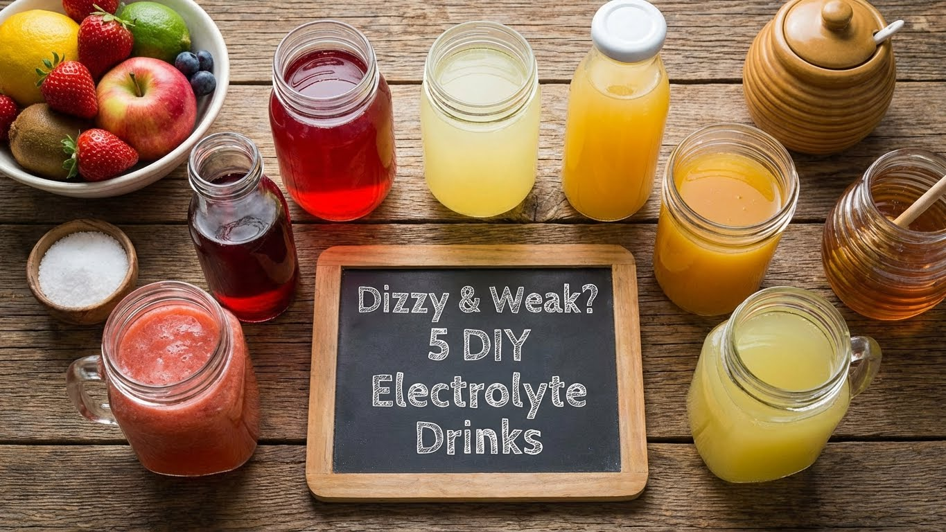 Dizzy & Weak? 5 DIY Electrolyte Drinks for Dehydration That Taste Better Than Water