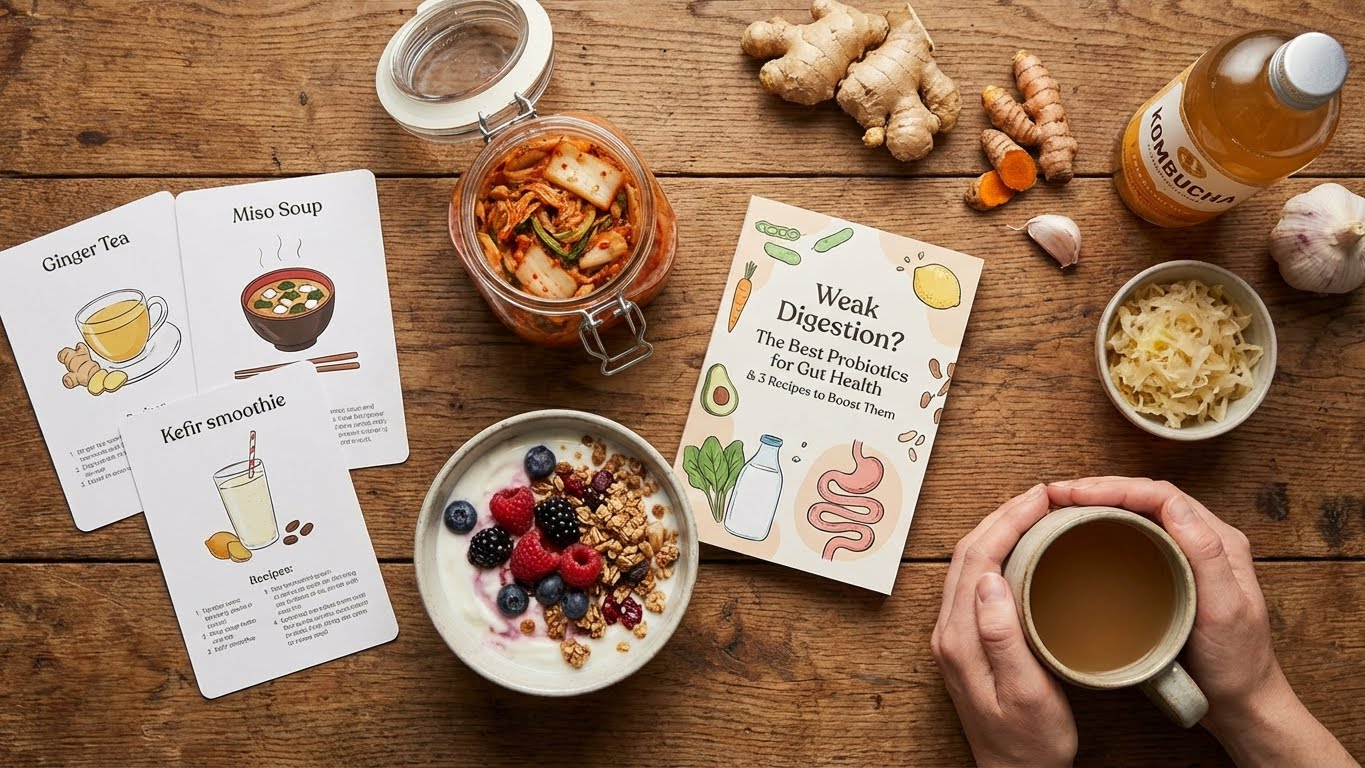 Weak Digestion? The Best Probiotics for Gut Health & 3 Recipes to Boost Them