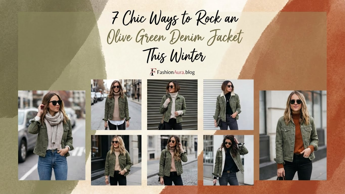 7 Chic Ways to Rock an Olive Green Denim Jacket This Winter