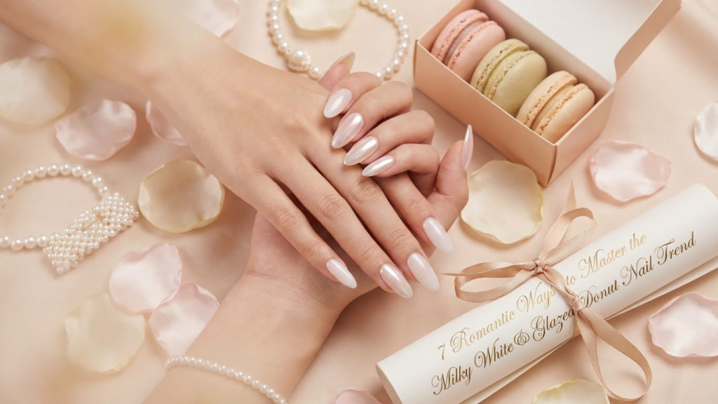 7 Romantic Ways to Master the Milky White & Glazed Donut Nail Trend