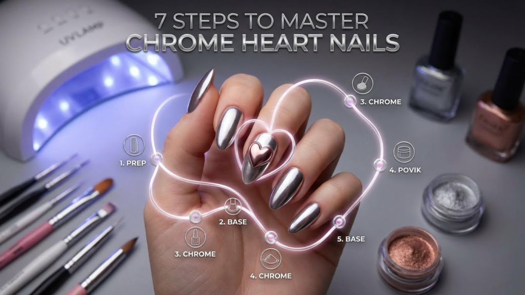 7 Steps to Master Chrome Heart Nails