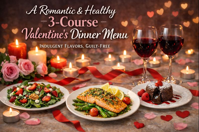 A Romantic & Healthy 3 Course Valentine's Dinner Menu (Indulgent Flavors, Guilt-Free)