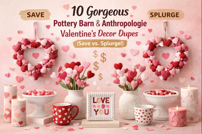 10 Gorgeous Pottery Barn & Anthropologie Valentine's Decor Dupes (Save vs. Splurge!)