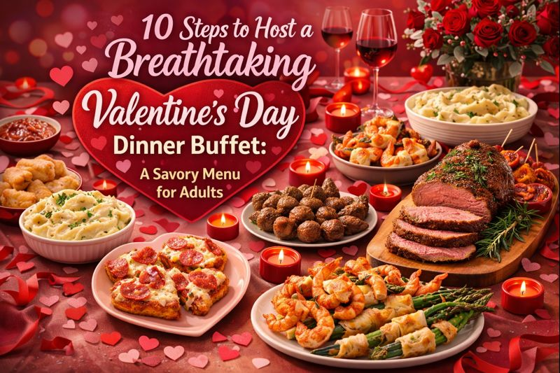 10 Steps to Host a Breathtaking Valentine’s Day Dinner Buffet: A Savory Menu for Adults 1 10 Steps to Host a Breathtaking Valentine’s Day Dinner Buffet: A Savory Menu for Adults