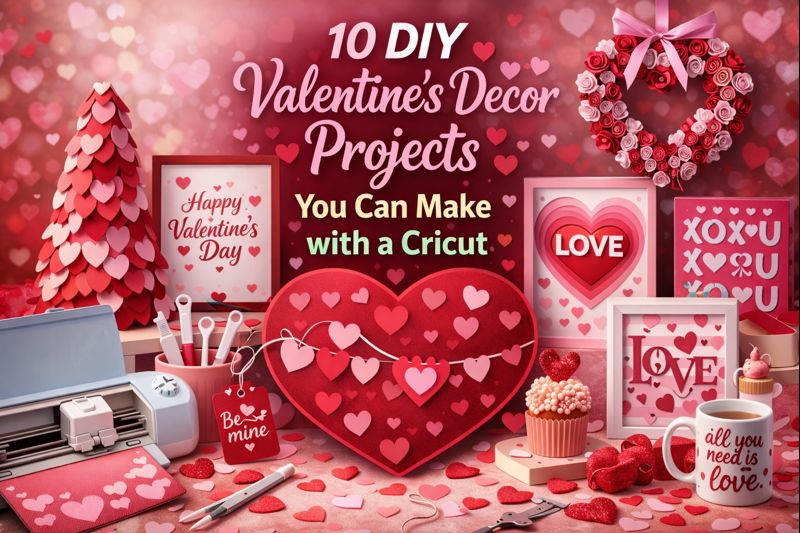 10 DIY Valentine's Decor Projects You Can Make with a Cricut