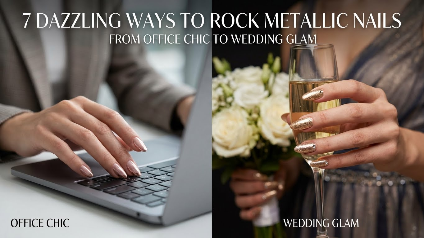 7 Dazzling Ways to Rock Metallic Nails: From Office Chic to Wedding Glam