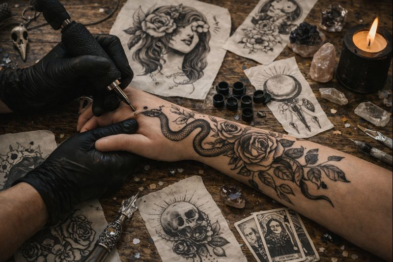 Guide to Dark Feminine Tattoos: 15+ Inspiring Ideas for Your Next Ink