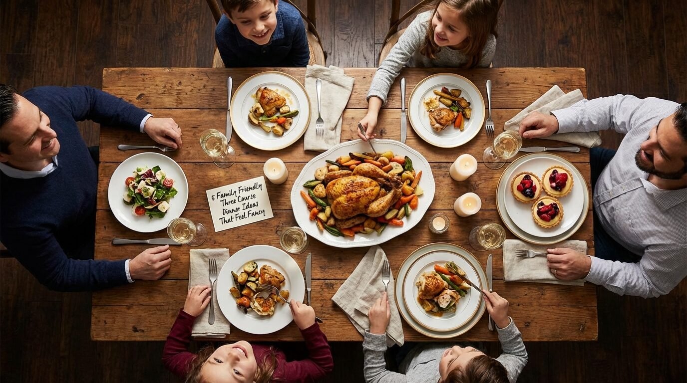 5 Family Friendly Three Course Dinner Ideas That Feel Fancy