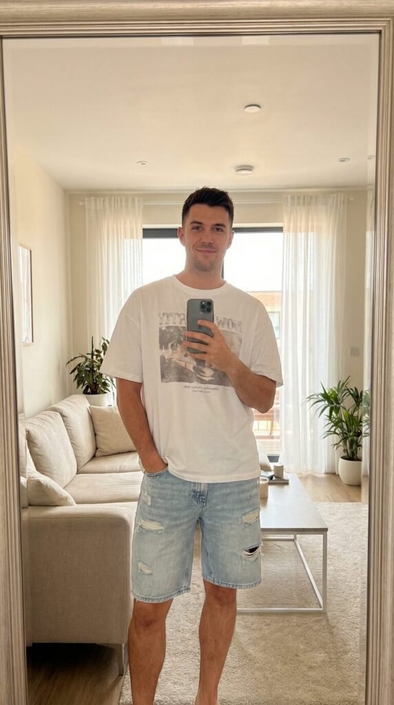 5 Effortless Ways to Style Light Blue Baggy Jorts for Men This Summer