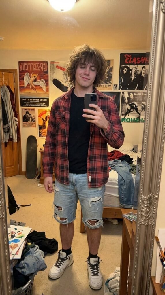 Jorts Outfit Idea Men Baggy Shirt Your New Go-To Look 6 Jorts Outfit Idea Men Baggy Shirt Your New Go-To Look